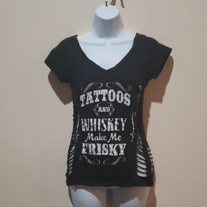 Ribbed Whiskey V Neck